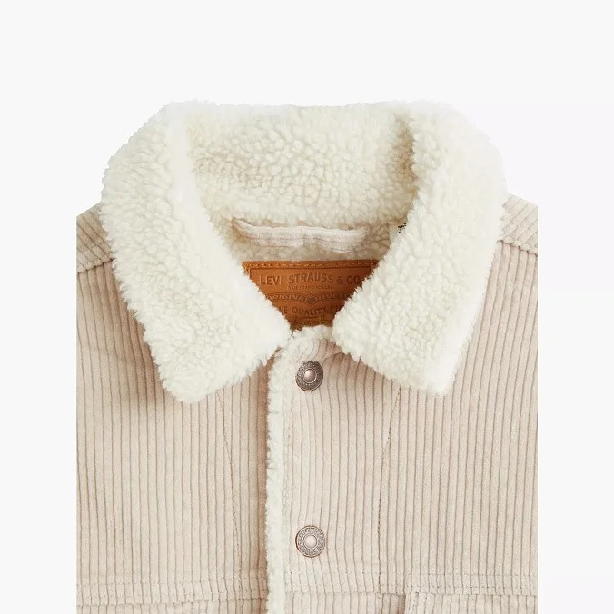 Куртка джинсовая женская Levi's Ex-Boyfriend Sherpa Trucker Jacket Pebble Cement