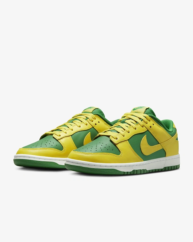 Кроссовки Nike Dunk Low Reverse Brazil Apple Green/Yellow Strike White