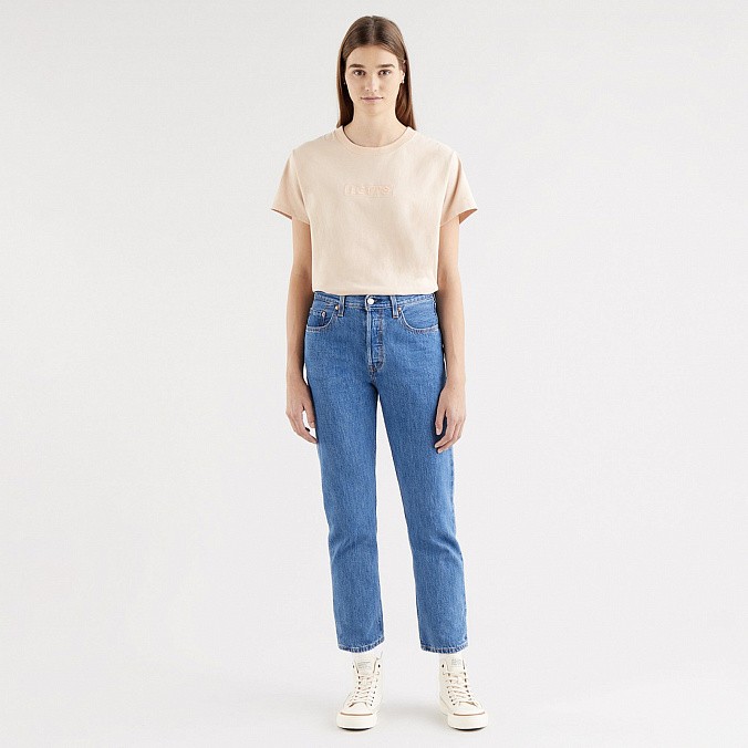 Женские джинсы Levi's 501 Original Cropped Breeze Stone